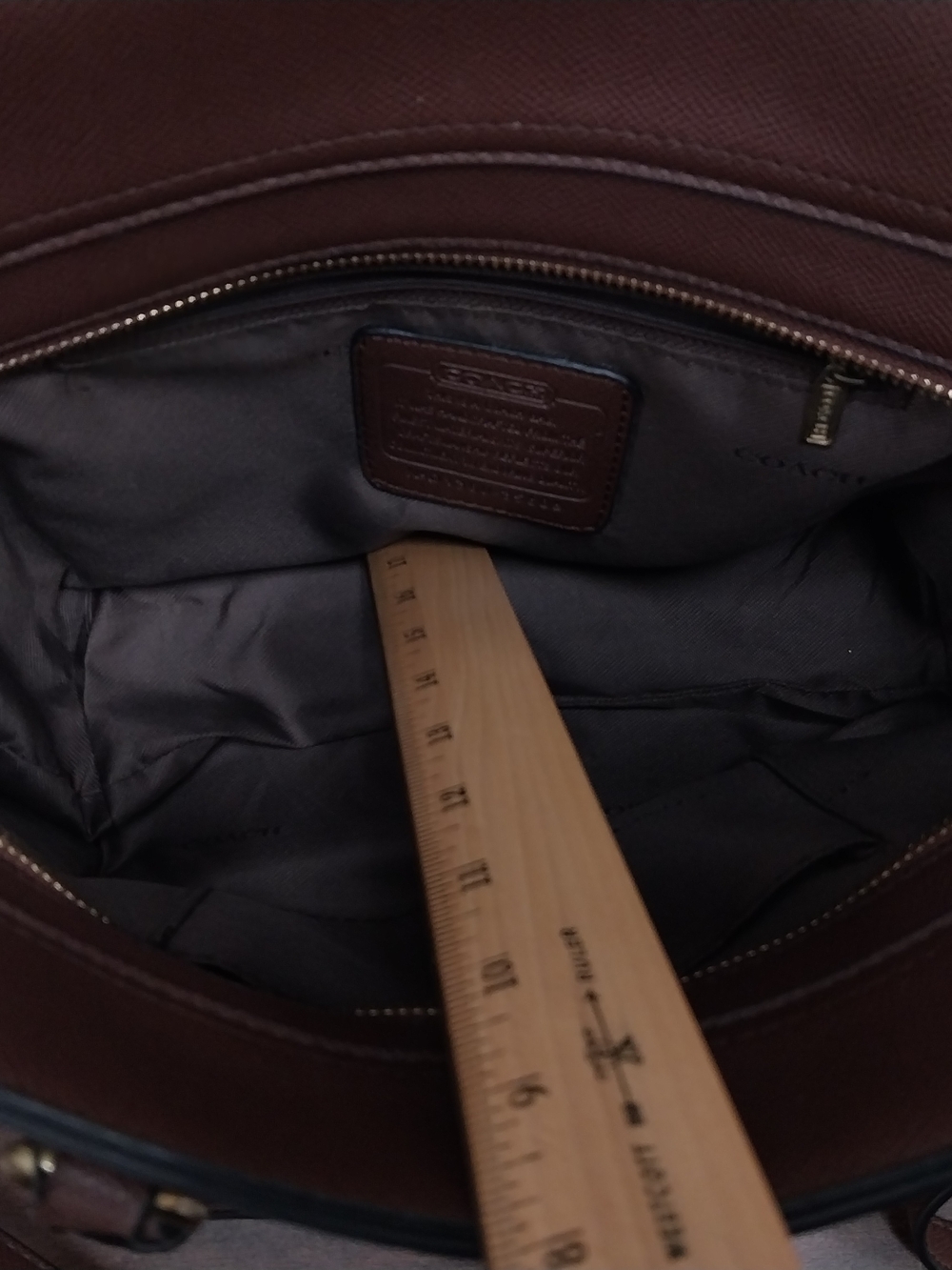 COACH Signature Floral Mini Satchel in Brown - Picture 2 of 7